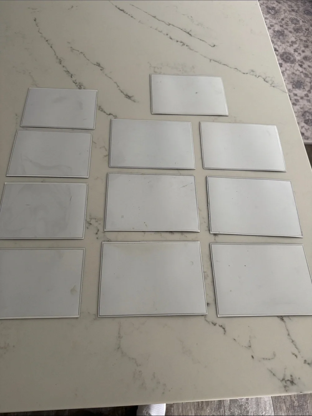 Magnetic photo frames Clear Plastic Card Sleeves - Set of 11